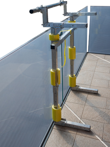 Montaggio sopra alla ringhiera